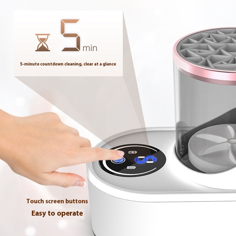 Electric   Rechargeable  Automatic Makeup Brush Cleaning Stand Device