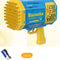 Bubble Gun Rocket 69 Holes Soap Bubbles Machine Gun Shape Automatic Blower With Light Toys For Kids Pomperos